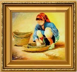 Voir le détail de cette oeuvre: Petite fille essuiyant le blé
